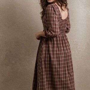 Neuflora New England Burgundy Plaid Dresd